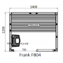 Финская сауна с электропечью Frank F 804 (140x120x210)