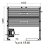Финская сауна с электропечью Frank F 813 (220x140x210)