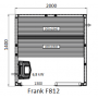 Финская сауна с электропечью Frank F 812 (200x140x210)