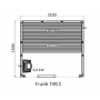 Финская сауна с электропечью Frank F 855 (150x150x210)