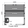 Финская сауна с электропечью Frank F 816 (160x140x210)