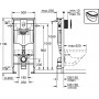 Комплект Система инсталляции для унитазов Grohe Rapid SL 38721001 3 в 1 с кнопкой смыва + Унитаз подвесной AM.PM Tender C45A1739SC