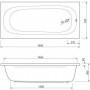 Акриловая ванна Cezares Piave 160х70 см
