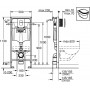 Комплект Унитаз подвесной Gustavsberg Hygienic Flush WWC 5G84HR01 безободковый + Система инсталляции для унитазов Grohe Rapid SL 38772001 3 в 1 с кнопкой смыва