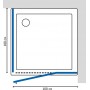 Душевой уголок GuteWetter Lux Square GK-003 правый 100x100 см стекло бесцветное 6-8, фурнитура хром