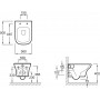 Комплект Система инсталляции для унитазов Geberit Duofix Delta 458.124.21.1 3 в 1 с кнопкой смыва + Чаша для унитаза подвесного Jacob Delafon Vox EDM102-00 + Крышка-сиденье Jacob Delafon Vox E20142-00 с микролифтом + Шумоизоляционная панель для инсталляц