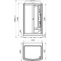 Душевая кабина Radomir Диана 1 стекло прозрачное (118x108)