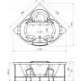 Акриловая ванна Radomir Сорренто 2 Релакс Chrome 140x140 с пультом