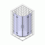 Душевой уголок Vegas Glass AFS 100 08 01 профиль глянцевый хром, стекло прозрачное